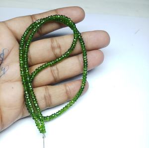 ลูกปัดไดโอไซด์สีเขียวโครเมียมแท้ธรรมชาติทรงเหลี่ยม M.Y.GEMS รัสเซีย รับรองโดยบุคคลที่สาม คุณภาพดีที่สุด ขายส่งเครื่องประดับ - Product Image 6