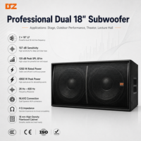 Subwoofer Doble de 18 Pulgadas y 1200W, Subwoofer de Bajos para DJ, Equipo de Audio