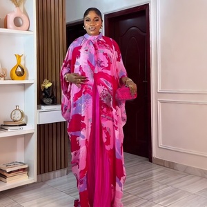 Ensembles de 2 pièces pour femmes, vêtements africains, tenue imprimée Dashiki Ankara, grande taille, robes de fête de mariage turques, kaftan, robe en mousseline de soie, <span class=keywords><strong>boubou</strong></span> - Product Image 2