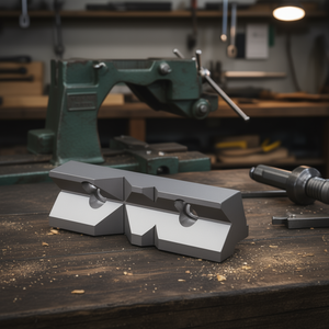 V-Jaw For Modular Vise 100mm Width Precision Machined Steel Jaw Set - Product Image 3