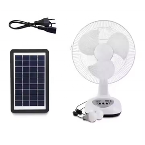 16-Inch Có Thể Sạc Lại Năng Lượng Mặt Trời Fan Dual Power 0.5H Hẹn Giờ 2 Tốc độ 5V USB Sạc 9V Năng Lượng Mặt Trời Bảng Điều Khiển ABS + PP 3-10H Runtime Xách Tay Fan - Product Image 1