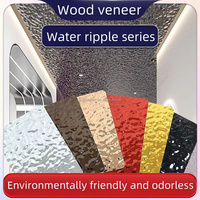 Matériau écologique moderne, panneau en cristal de 5 mm et 8 mm, fibre de charbon de bambou, effet d'ondulation d'eau pour la décoration intérieure