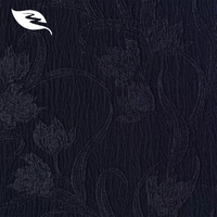 Tissu TIKTOK effet soie, imprimé brindilles d'orchidée métallique marine, avec paillettes Lurex, pour Abaya drapée et Kaftan modeste de luxe