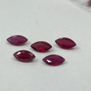 Piedras Preciosas de Rubí Rojo Intenso de Alta Calidad, Talladas en Marquesa, Rellenas de Vidrio, Piedras Sueltas al por Mayor, Calibradas - Product Image 2