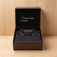 Caja de Regalo Biodegradable Personalizada para Días Festivos, con Tapa y Base Estampadas en Oro, para Empaque de Camisetas