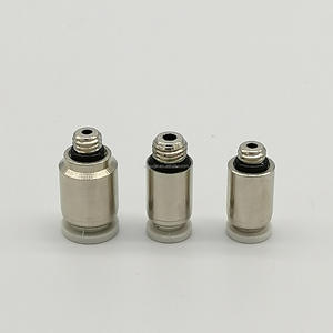 Raccords de tubes pneumatiques Mini POC laiton rond mâle droit One Touch Push à QuickConnect 4mm 6mm M3 M5 raccord de tuyau d'air - Product Image 4