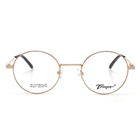 Montura redonda de gafas de titanio, hecha a medida, estilo retro, con 3 colores