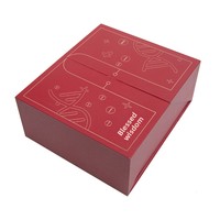 Boîte cadeau personnalisée à double ouverture, couverture rigide, estampage à chaud or/argent, bronzage pour les compléments alimentaires haut de gamme, les appareils de massage