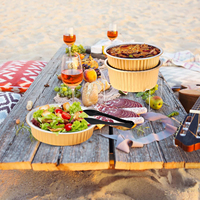 Ensemble de 8 chauffe-plats jetables en or de luxe