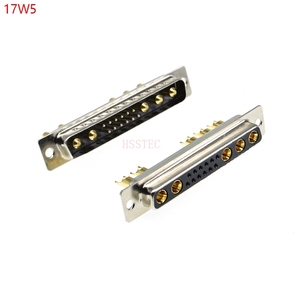 17W5 30A plaqué or MÂLE FEMELLE CONNECTEUR à courant élevé Adaptateur <span class=keywords><strong>D</strong></span>-<span class=keywords><strong>SUB</strong></span> type de soudure <span class=keywords><strong>12</strong></span> + 5 prise jack haute puissance 17 positions - Product Image 2