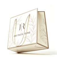 Sacs cadeaux en papier personnalisés avec poignée en corde de papier torsadée pour fleuriste, vêtements, cosmétiques, bijoux, mariage, boutique, emballage cadeau