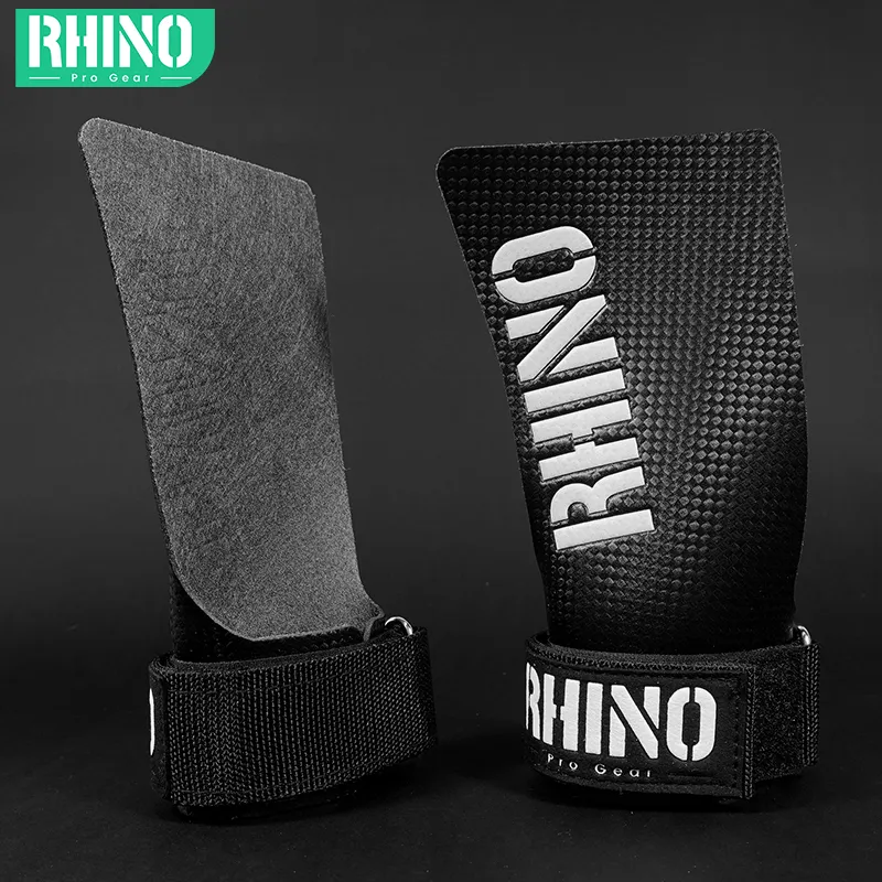Rhino Không Có Lỗ Hàng Đầu Bán Tạ Phòng Tập Thể Dục Palm Guard Hand Grips Cao Su Non-slip Protector Grip Hỗ Trợ Pad Crossfit Grip