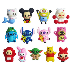 Novedades: Cuentas de Silicona <span class=keywords><strong>3D</strong></span> con Personajes Clásicos de Dibujos Animados y Cuentas para Masticar para Hacer Llaveros y Bolígrafos con Cuentas - Product Image 1