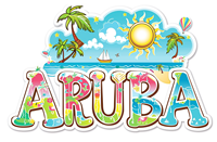 Aimant de réfrigérateur en résine personnalisé en gros, souvenir touristique d'Aruba, décoration de réfrigérateur, marque privée pour cadeau de voyage