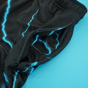 Short en maille de basket-ball de gymnastique à double couche personnalisé, short en maille graphique d'anime en polyester 100% de haute qualité - Product Image 5