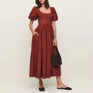 Vestidos de Verano de Algodón Sólido, Nueva Colección, Alta Calidad, Elegantes y Modestos, Vestido de Playa - Product Image 1