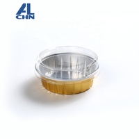 Mini tasse à gâteau écologique 60ML/2oz, récipient rond en aluminium, noir, extérieur, paquet de 100 pièces