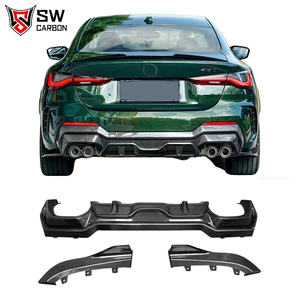 Difusor Trasero de Fibra de Carbono para <span class=keywords><strong>BMW</strong></span> Serie 4 <span class=keywords><strong>Gran</strong></span> <span class=keywords><strong>Coupé</strong></span> G26 425i/430i/<span class=keywords><strong>M440i</strong></span> 2020+, Labio del Parachoques Trasero, Ajuste Perfecto, Kit de Carrocería - Product Image 1