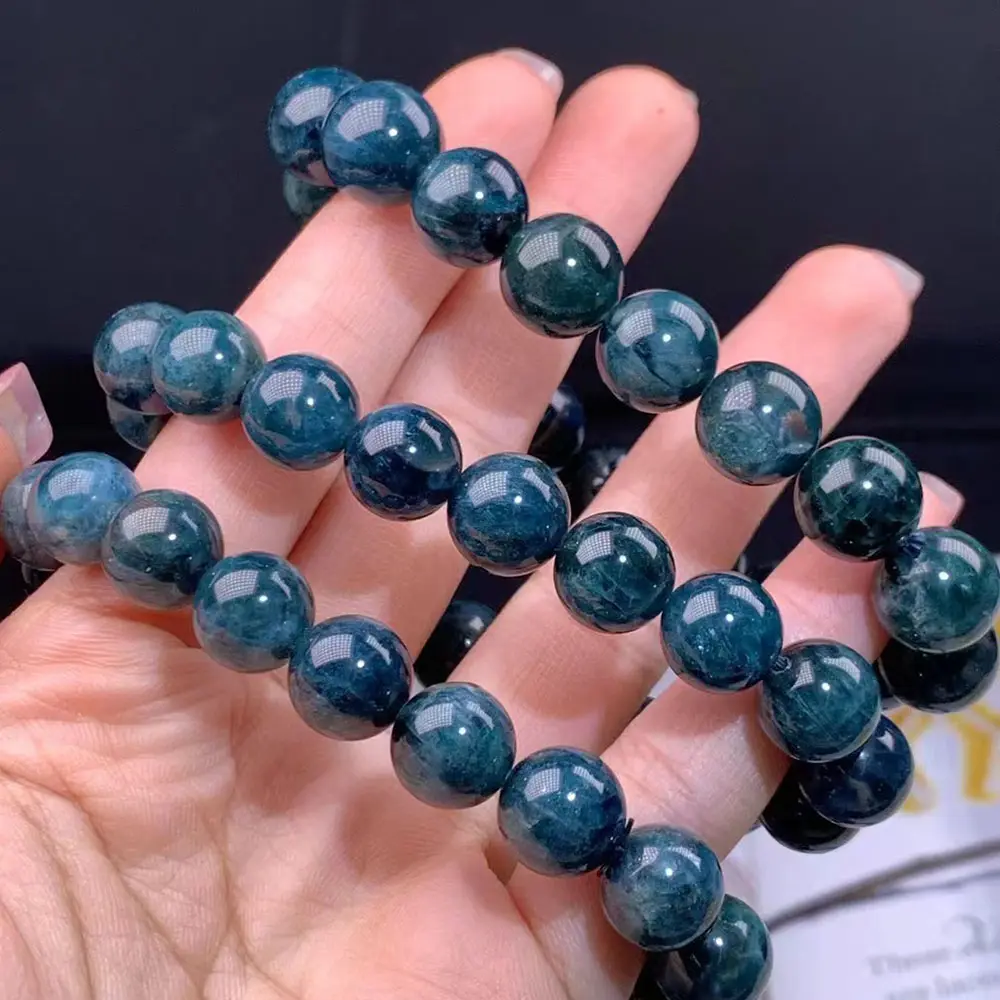 Menjual gelang apatite biru alami gelang kristal alami untuk dekorasi perhiasan gelang halus