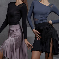 Jupe de danse latine sirène pour femmes adultes, jupe à franges pour performance, pratique, compétition, costume de danse
