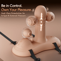 App-gesteuerter Strap-on Dildo mit Kissen für Frauen, vollautomatisch, freihändig, einziehbar, 9 Vibrationsmodi, leise, für den Gebrauch im Wohnheim, für Erwachsene