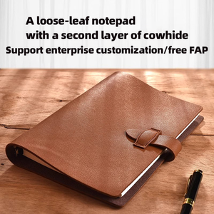 Biểu Tượng Tùy Chỉnh Loose-Leaf Máy Tính Xách Tay Da Bì<span class=keywords><strong>a</strong></span> Chất Kết Dính Máy Tính Xách Tay A5 Kích Thước 120Sheets Có Thể Tháo Rời Retro Nhật Ký Cho Các Trường Học & Văn Phòng - Product Image 2