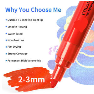 Marqueurs de peinture acrylique vifs et brillants pour le dessin, l'illustration, l'artisanat décoratif et les projets de bricolage avec des couleurs durables - Product Image 2