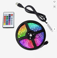 Bande lumineuse personnalisable pour téléviseur intelligent, rétroéclairage LED RGB 3M 5M, bandes lumineuses SMD 5050 personnalisées en pouces avec télécommande