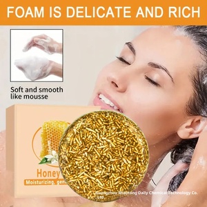 Wholesale Handmade SoapHoney Polygonum Multiflorum Bamboo Charcoal-Hydrating Moisturizing <strong>Shampoo</strong> Soap Cake Boxed Packaging - Product Image 2