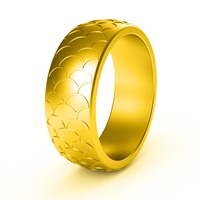 Bagues de mariage en silicone en forme de couronne de sirène, style décontracté/sportif, plaqué couleur personnalisée, bagues écailles de poisson, cadeaux pour couple, vente en gros
