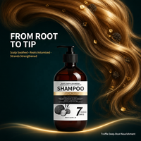Shampo Truffle Hitam Grosir 500ml Cair Organik 8-in-1 Penambah Volume Anti Ketombe Asam Amino Perawatan Kulit Kepala Herbal Bernutrisi