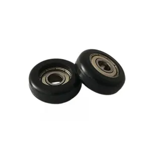 608ZZ Rubber-coated Bearing Pulley Plastic Coated Roller Wheel Bearing Nylon Pulley For Sliding Door