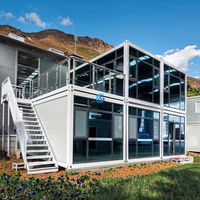 Casa Contenedor Desmontable Personalizada, Resistente a Terremotos, de Dos Pisos, Prefabricada, con Paneles Sándwich, Diseño Moderno