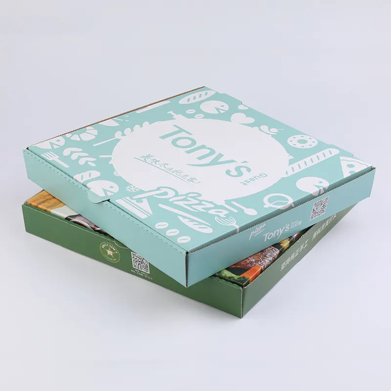 थोक विभिन्न आकार कस्टम सस्ते पिज्जा बॉक्स पोर्टेबल नालीदार डिलीवरी पिज्जा बॉक्स