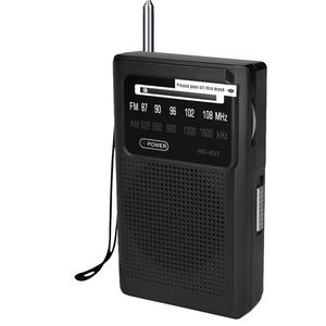 Radio de poche rétro ultra-mince AM/FM à deux bandes, durable, avec haut-parleur intégré, sangle de transport et écran de fréquence clair - Product Image 1