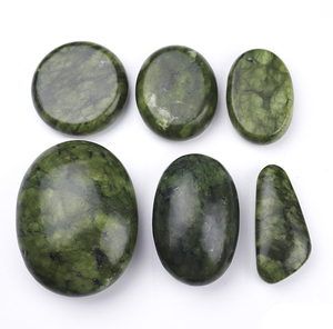 Heiße Massage steine Natürliche Grüne Jade Beheizte Natürliche Weiße Jade Topas Massage Vulkans tein Lushan Wärmer Stein für Spa-Massage - Product Image 2