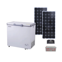 Réfrigérateur solaire AC/DC 308L 12/24V, congélateur solaire hors réseau avec roues, sans fluor pour la maison, le camping-car et le magasin