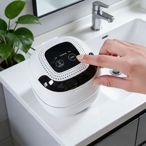 Limpiador ultrasónico UV portátil de 25w y 45Khz con ventilador de secado para dentaduras postizas, aparatos ortodónticos, protectores bucales, retenedores, joyas y limpieza de collares. - Product Image 2