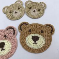 Patch brodé thermocollant Ours de dessin animé pour vêtements d'enfants, bébés et décoration de chapeaux