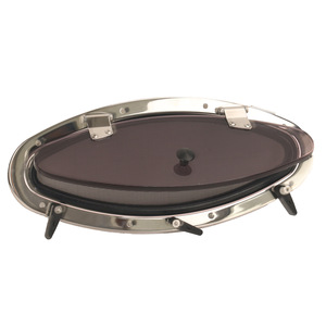 Stainless Steel Portlight 316 Marine Boat <b>Window</b> For Retrofit Upgrade Oval Shape With Clear Cover And Locking <b>Latch</b> - Product Image 1