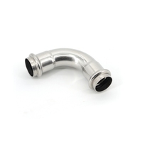 Raccords de tuyauterie d'alimentation en eau en acier inoxydable 304 316, coudes à 45 et 90 degrés, profil en V, raccords à sertir forgés classe 1000