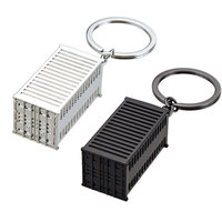 Porte-clés en métal en forme de conteneur d'expédition, souvenir abordable pour l'industrie de la logistique et des cadeaux promotionnels