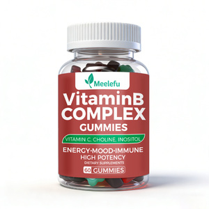 Suplementos de Complejo Vitamínico B, B6, B12, Alta Potencia, Energía, Inmunidad, Apoyo al Estado de Ánimo, con Vitamina C, Colina, Inositol - Product Image 1
