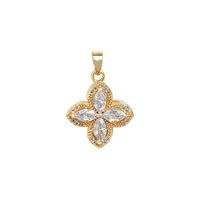 [Cuivre véritable or] Pendentif unique rotatif porte-bonheur pour le commerce extérieur, fait main, micro-incrusté de zirconium A
