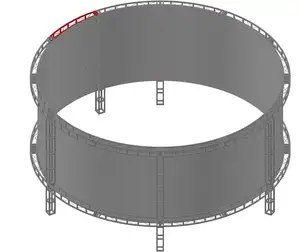 Tela de projeção curvada de simulador personalizado, tela de projeção circular de 180 graus, com diferentes fov