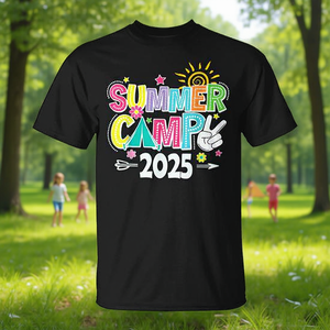 T-shirt assorti pour groupe familial - Camp d'été 2025 - Design Vacances d'été - Product Image 3