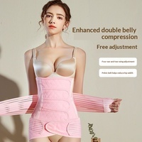 Ceinture abdominale post-partum 4 pièces respirante pour femmes enceintes, pour accouchement vaginal et césarienne, gaine de maintien maternelle polyvalente