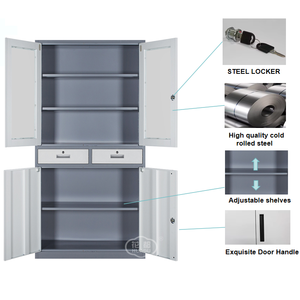 Produits en promotion : Casier vestiaire en acier à 3 portes pour employés, casier de gym en fer - Product Image 5