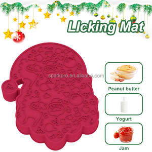 Mangkuk Anjing Silikon Gaya Santa Claus Natal 2 in 1, Tempat Makan dan Minum, Mangkuk Makanan Hewan Peliharaan - Product Image 5