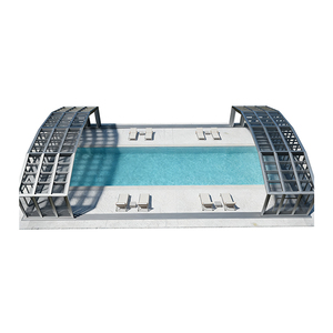 Cubierta Retráctil de <span class=keywords><strong>Vidrio</strong></span> <span class=keywords><strong>para</strong></span> Piscina Exterior con Techo Cerrado y Solárium <span class=keywords><strong>para</strong></span> Piscinas Enterradas - Product Image 2